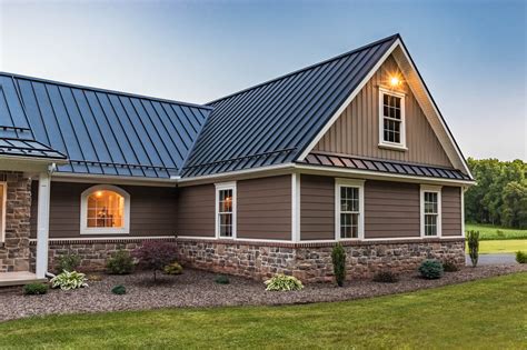 metal roof on brown house|dark brown metal roofing panels.